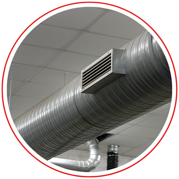 ducts in commercial building