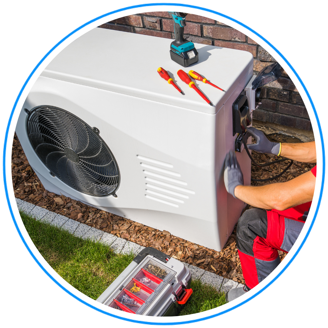 image of an HVAC technician