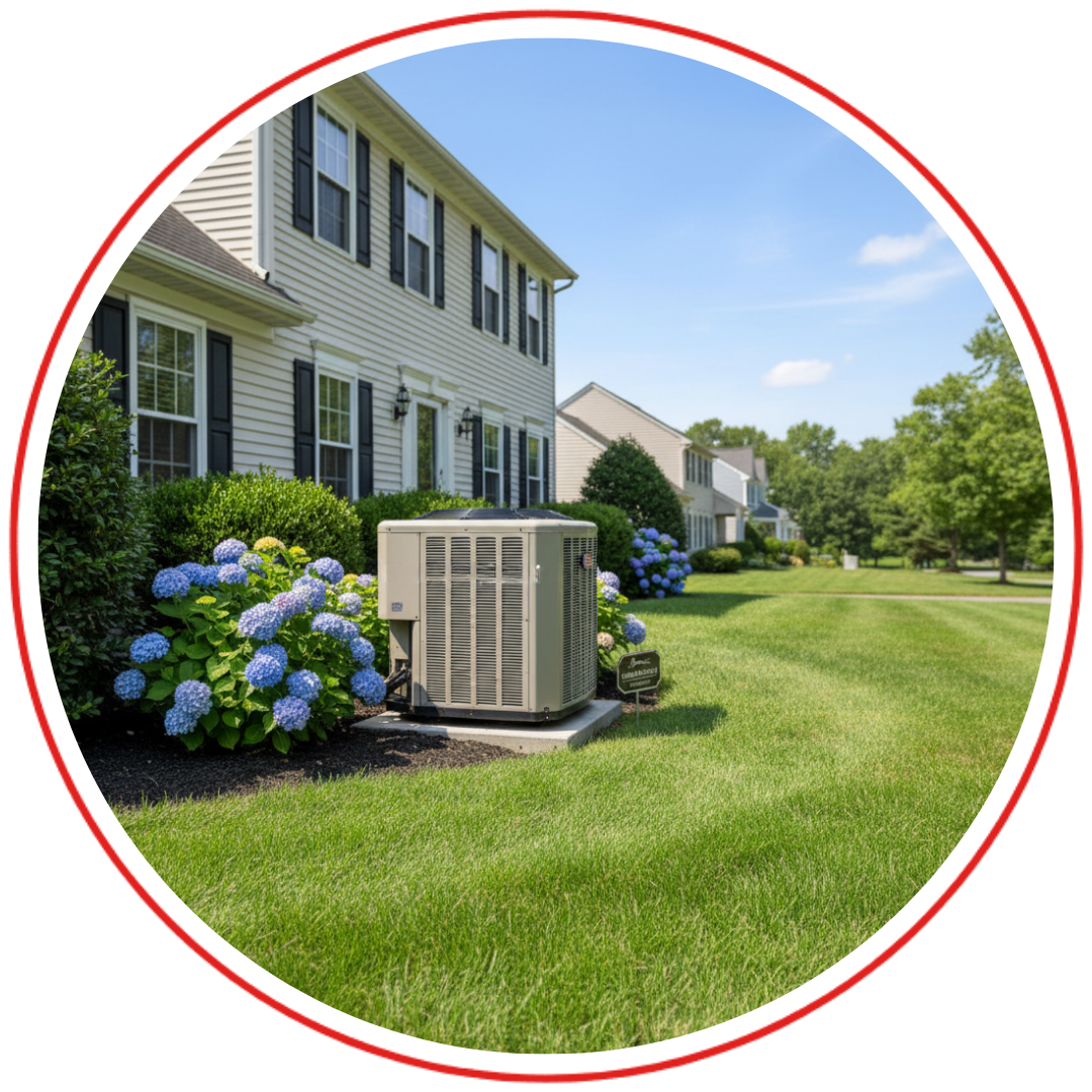 HVAC system outside of home